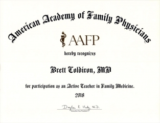 AAFP Certificate